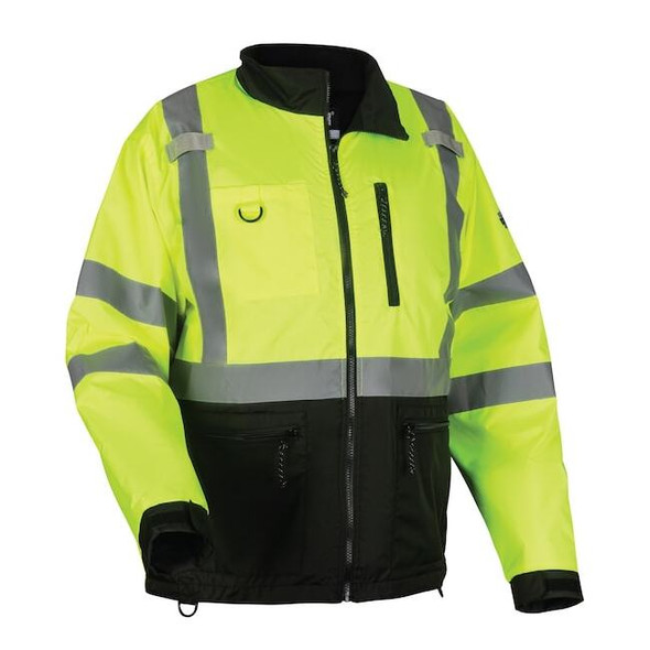 Ergodyne Windbreaker, Polyester Ripstop, Class 3 Type R, Lime, 5XL 8351