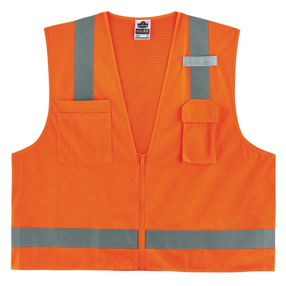 Ergodyne XL Orange Economy Surveyors Vest Class 2 - Single Size 8249Z-S