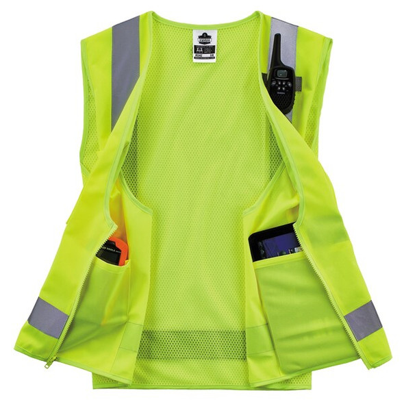 Ergodyne 5XL Lime Economy Surveyors Vest Class 2 - Single Size 8249Z-S