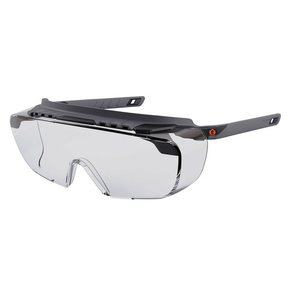 OSMIN, Safety Glasses, Anti-Fog, Clear Lens, Matte Black Frame