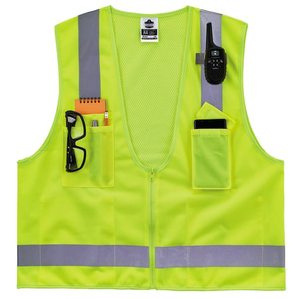 Ergodyne S Lime Economy Surveyors Vest Class 2 - Single Size 8249Z-S