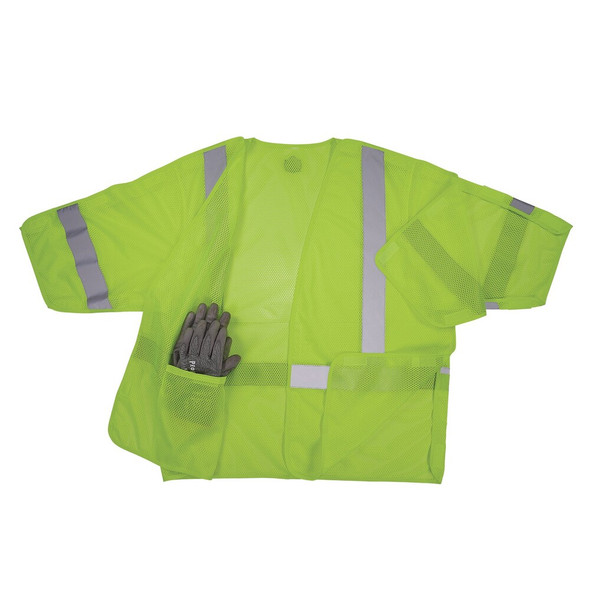 Ergodyne Breakaway Safety Vest, Polyester, Lime, Size 4XL-5XL 8315BA
