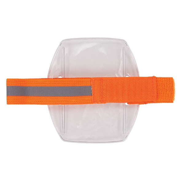 Ergodyne 3386 Hi-Vis Orange Arm Band ID Badge Holder, 10PK 3386HVPK10