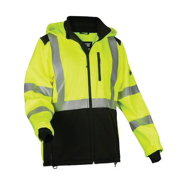 Ergodyne Hi-Vis Jacket, 100% Polyester, Class 3 Type R, Lime, 4XL 8353