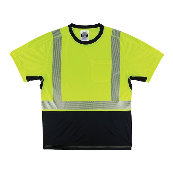Ergodyne 3XL Lime Performance Hi-Vis T-Shirt Black Bottom 8283BK