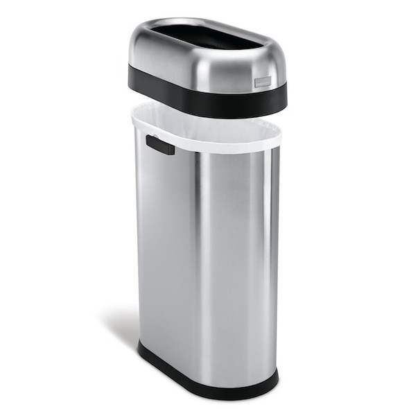 Simplehuman 132 gal Indoor Metal Can, Brushed, Stainless Steel, 10.7 in CW1467