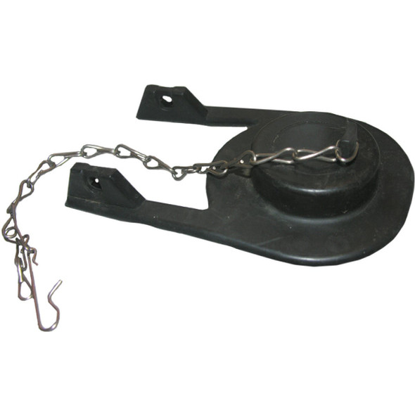 Lasco Kohler Black Flapper with Foam Insert and Chain 04-1533