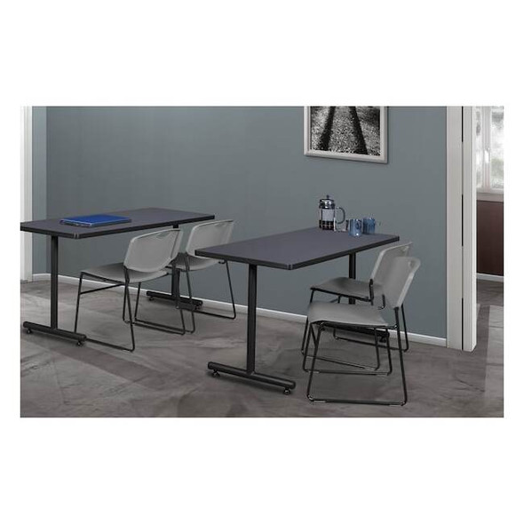 Kobe Rectangle Training Table, 48" W, 29" H, Laminate Top, Gray MKTRCT4830GY