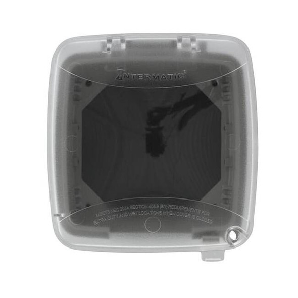 Intermatic Electrical Box Cover, 2 Gangs, UV Stabilized Polycarbonate WP5221C