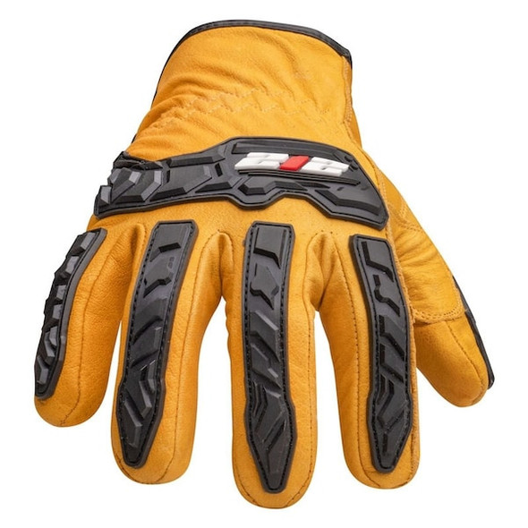 Cut Resistant Impact Driver Gloves, Buffalo Leather, Adjustable Elastic, Reinforced Thumb, 2XL 1 PR