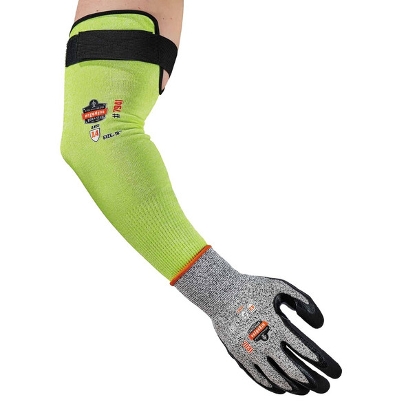 Ergodyne 18" Lime Cut-Resistant Arm Sleeve Pair 7941-PR18