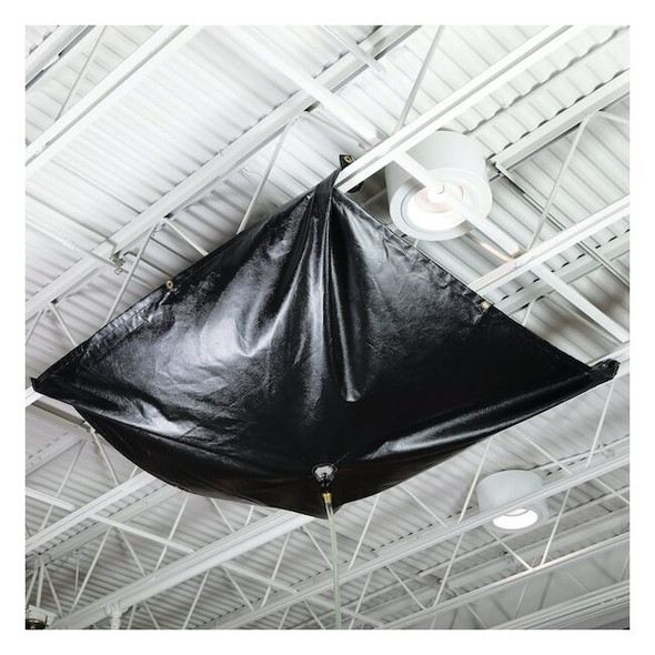 Pig Magnetic Roof Leak Diverter Tarp Black 5' L x 5' W TLS1999-BK