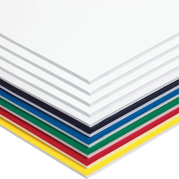 Pacon Foam Board, 20"X30", Assorted, PK10 5554
