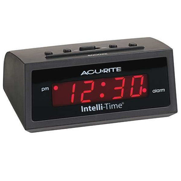 Acurite Intelli-Time Alarm Clock,Black 13002A3