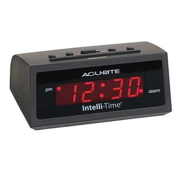 Acurite Intelli-Time Alarm Clock,Black 13002A3