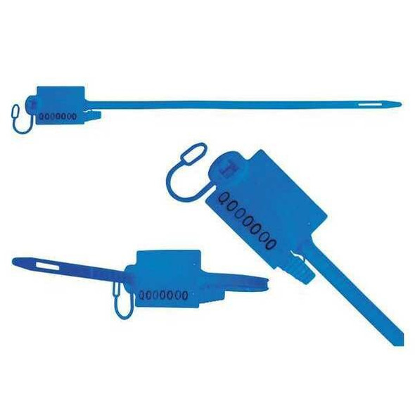 Elc Security Products Pull-Tight Seals,Blue,Unfinished,PK100 082NHA30PPBL
