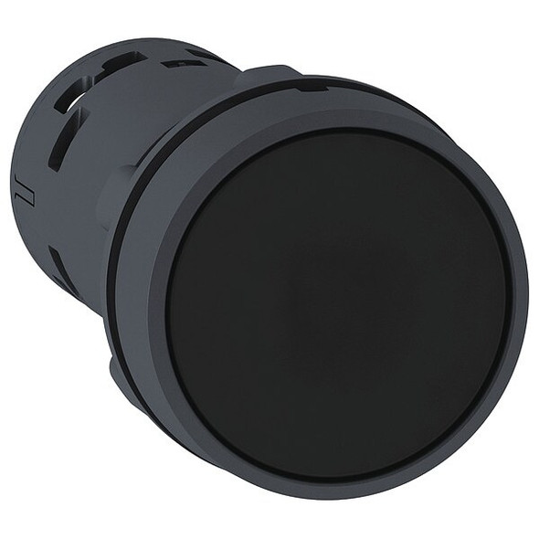 Schneider Electric Flush Push Button,Black,Non-Illum,22mm XB7NA25