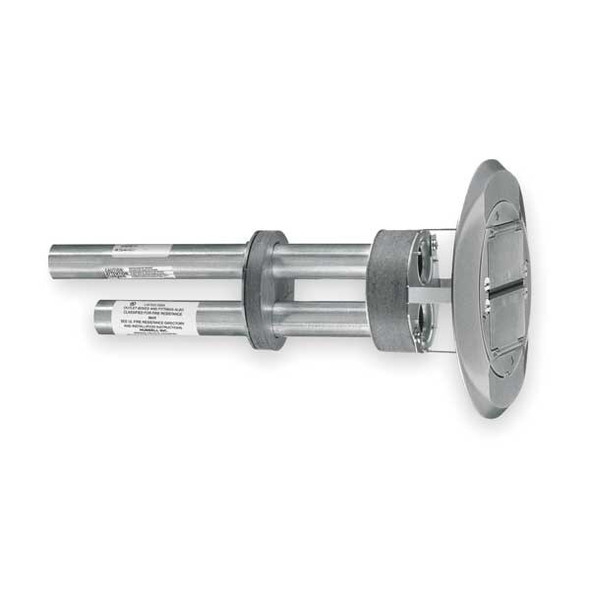 Poke-Through Box, 27 cu in, Wiring Box Type, 2 Gangs, Aluminum, Round Shape