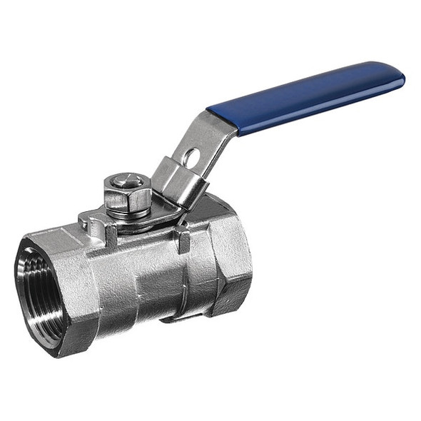 Usa Industrials Manual 2-Way Ball Valve,NPT,304 SS ZUSA-VLV-134