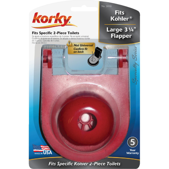 Korky Kohler Class 5, 3 In. Rubber Flapper Korky Kohler Class 5, 3 In. Rubber Flapper