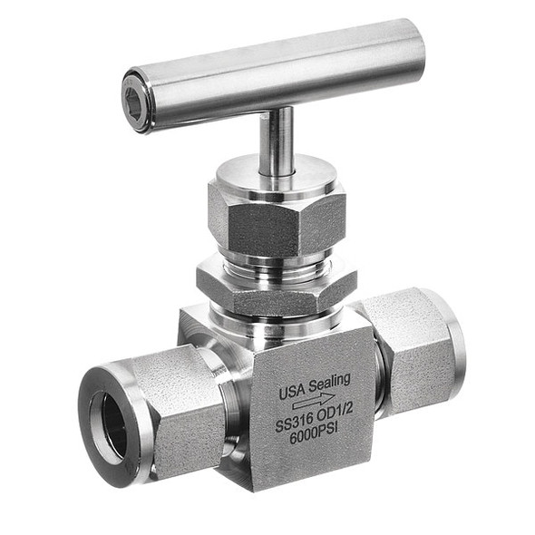 Usa Industrials Needle Valve,Straight Fitting Style ZUSA-VLV-96