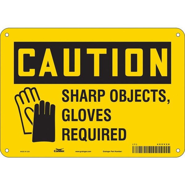 Condor Safety Sign,7 in x 10 in,Aluminum 465V28