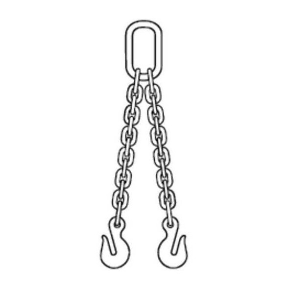Manufacturer Varies Chain Sling,3/8 in Size,G80,5 ft L,DOG 200001548