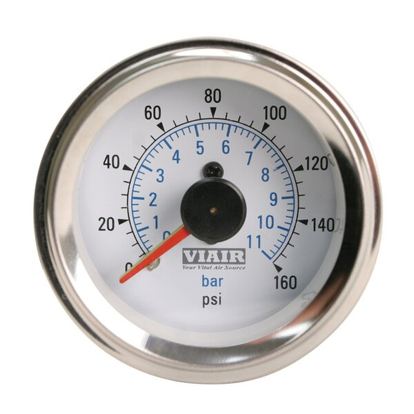 Viair Dual Needle Gauge,White Face,Illuminated 90083