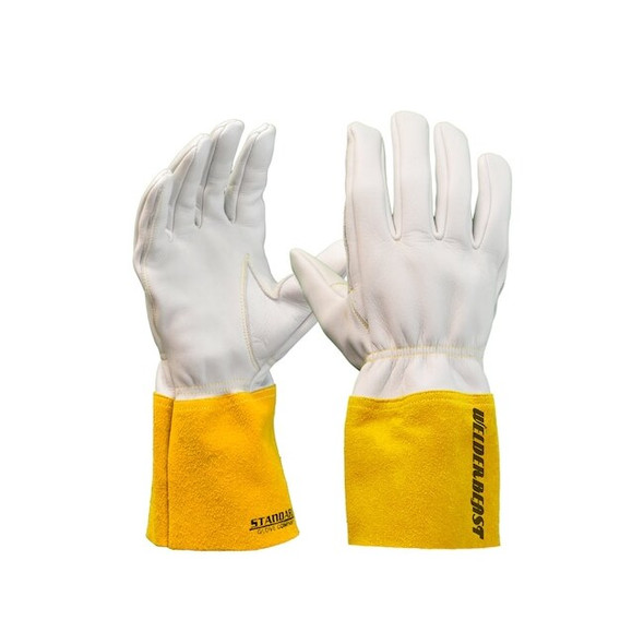 Welding Gloves, Cinched Wrist Cuff, English Thumb, Buffalo, 2XL, 1 PR