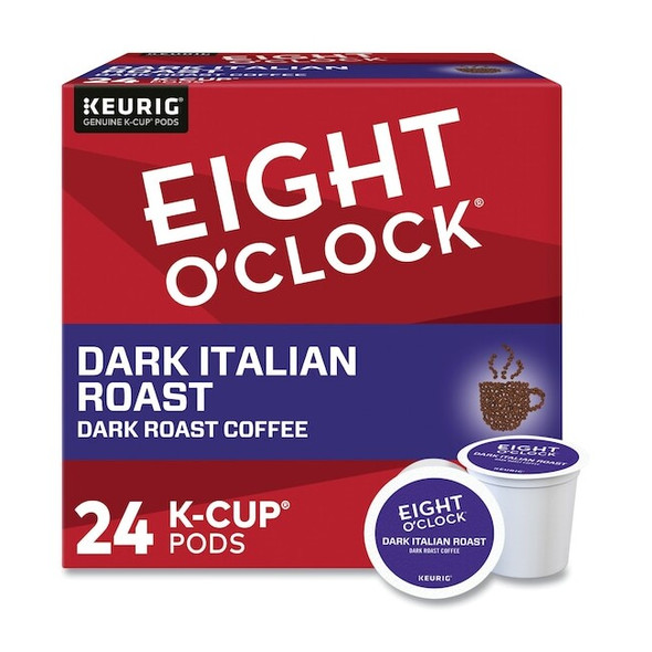 Eight Oclock Coffee, Italian Roast, K-Cup, Coffee, 0.88 lbs, 24 PK 6408