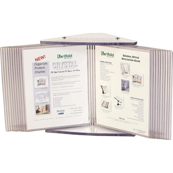 Tarifold Desk Reference Unit,20 Pockets,Clear CD272
