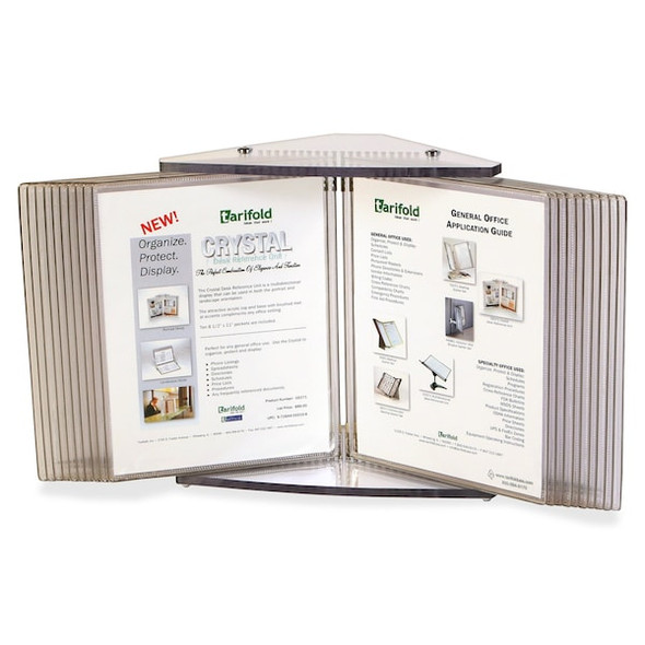 Tarifold Desk Reference Unit,20 Pockets,Clear CD272 Tarifold Desk Reference Unit,20 Pockets,Clear CD272