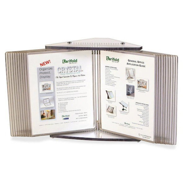 Tarifold Desk Reference Unit,20 Pockets,Clear CD272