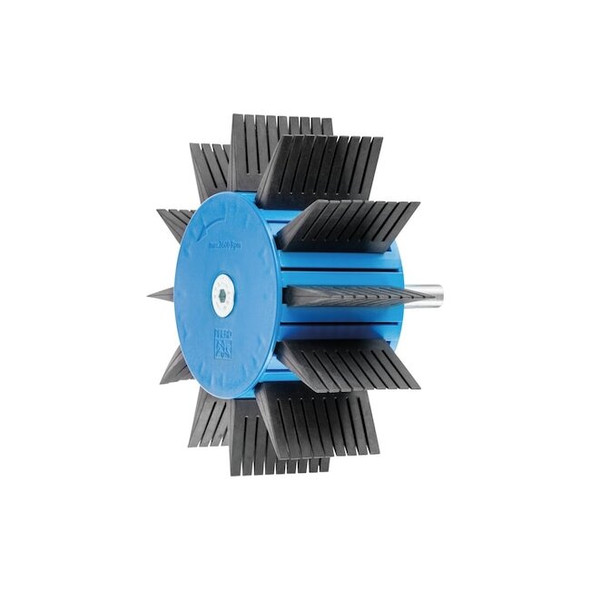 7" x 2" POLIFLAP Flap Wheel - Incl. Drive Arbor, Abrasive and Rubber Flaps