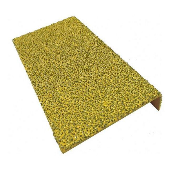 Anti-Slip Stair Nosing Steel Yellow, 17 45/64 in W x 7/64 in Thick