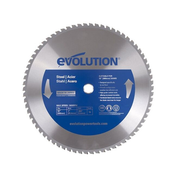 Evolution 15" Mild Steel Cutting Blade, 1" Arbor 15BLADEST