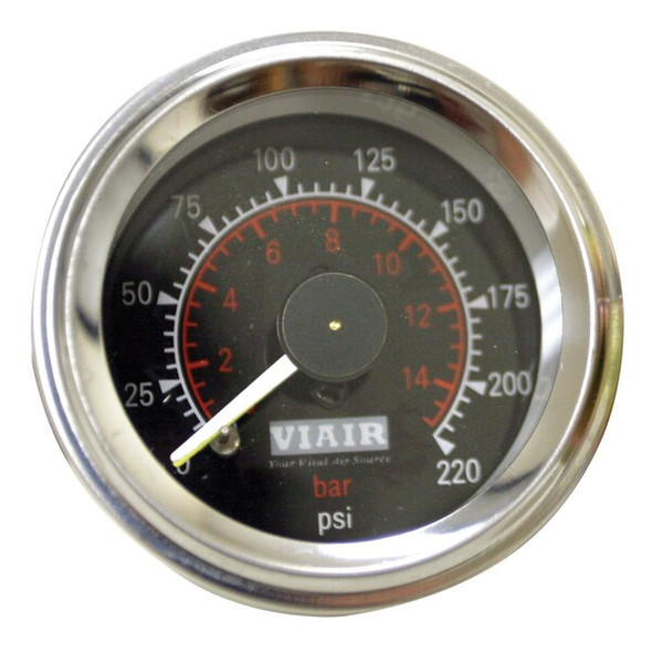 Viair Dual Needle Gauge,Black Face,Illuminated 90080 Viair Dual Needle Gauge,Black Face,Illuminated 90080