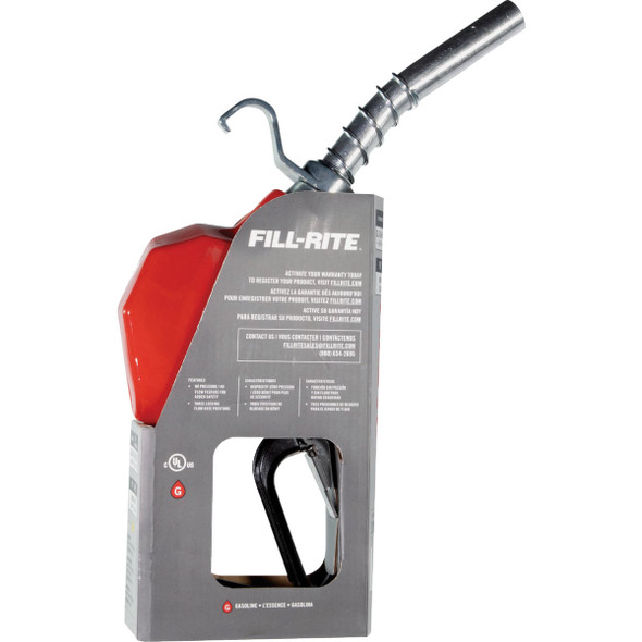 Fill-Rite 3/4 In. Red Automatic Gasoline Spout Nozzle SDN075RAN