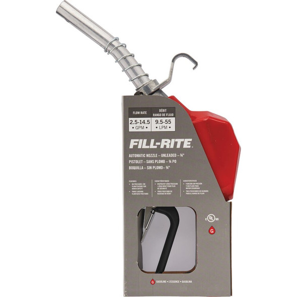 Fill-Rite 3-4 In. Red Automatic Gasoline Spout Nozzle SDN075RAN 579961