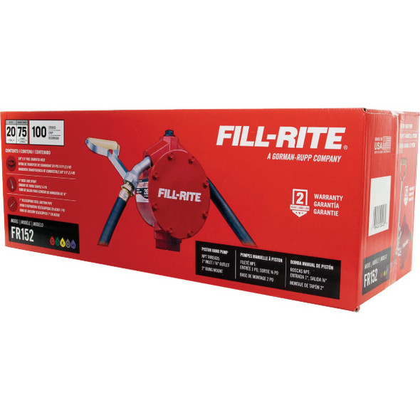 Fill-Rite Piston Hand-Operated Fuel Transfer Pump with Nozzle Spout