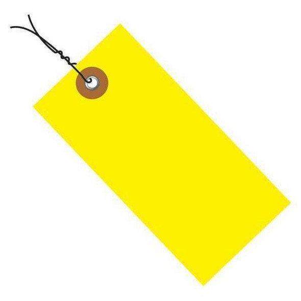Tyvek Tyvek Shipping Tags, Pre-Wired, 3 1/4" x 1 5/8", Yellow, PK100 G14023B