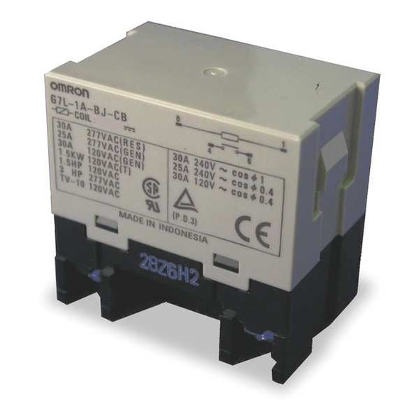E-Bracket, Enclosed Power Relay, Square, 30 A, 4 Pins, Screw