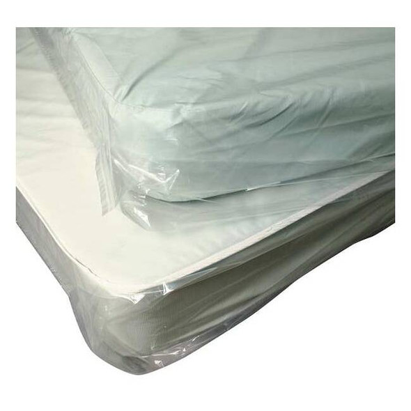 Manufacturer Varies Mattress Bags, 90" x 76", 4 mil, Clear, None, 25 PK 4NPX9