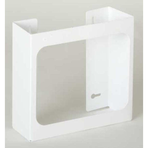 Glove Dispenser, Steel, Holds (2) Boxes ,White ,10"H x 12"W x 3-3/4"D