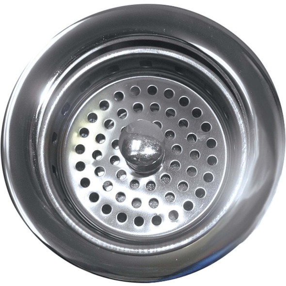 Lasco 3-1/2 In. Chrome Heavy-Duty Basket Strainer Assembly for Kohler 03-1039