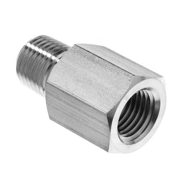 Manufacturer Varies Straight Adapter,Steel,1/8 in,NPT x BSPP ZUSA-PF-7982