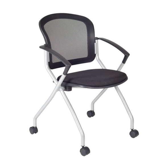 Kobe 84 x 24 in. Mobile T-Base Training Table- Grey, 2 Cadence Nesting Chairs  MKTRCC8424GY23BK