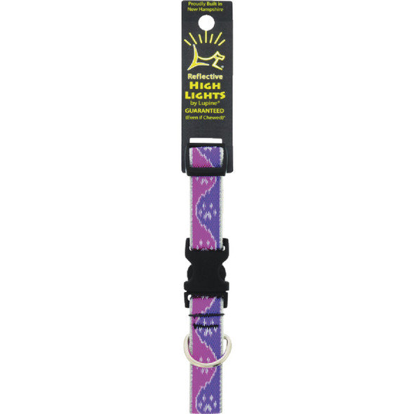 Lupine HL 3/4 In. Reflective Pink Paws 9 to 14 In. Adjustable Collar 48501