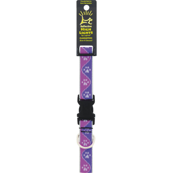Lupine HL 1 In. Reflective Pink Paws 12 to 20 In. Adjustable Collar 48552