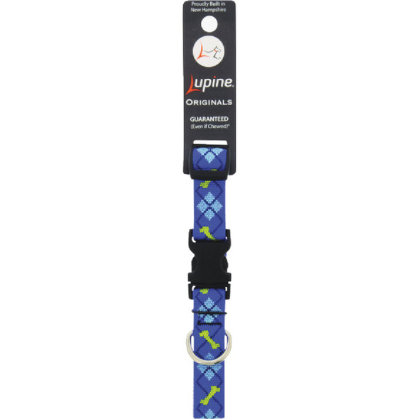 Lupine 3/4 In. Woven Pattern Dapper Dog 9 to 14 In. Adjustable Collar 41801